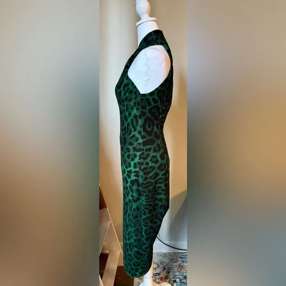 RACHEL Rachel Roy Green Black Halter Midi Dress-Size M - Picture 6 of 10